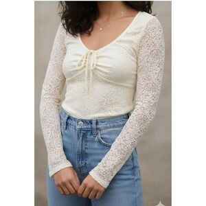 Self Esteem Women's LongSleeve  Blouse Size Medium   Light Beige